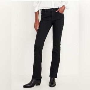 Wow mid-rise boot cut black women’s jeans. Old Navy